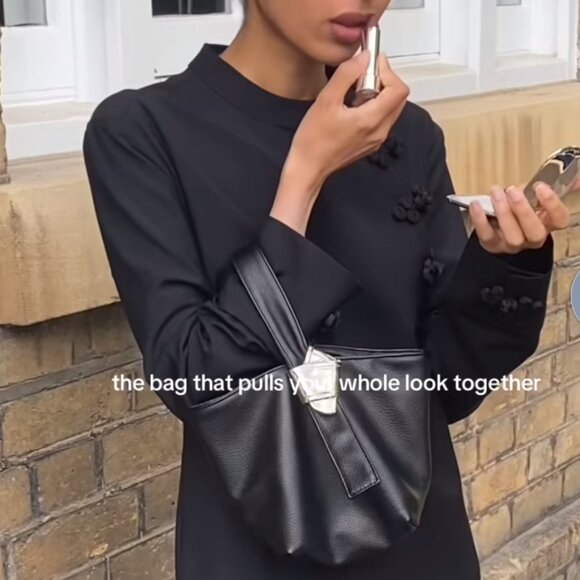 Brandon Maxwell For Merit Vegan Leather Clutch Handbag - Picture 13 of 14